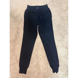 Good American Women’s Size 1 Black Small Jogger Sweatpants Loungewear Casual